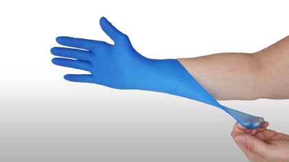 Glove, Exam, Nitrile, Thinfilm, Powder-Free (PF), Blue, Small, Non-Sterile (NS), 300/bx, 10 bx/cs - Cimadex International