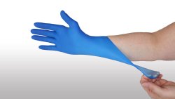 Glove, Exam, Nitrile, Thinfilm, Powder-Free (PF), Blue, Medium, Non-Sterile (NS), 300/bx, 10 bx/cs
