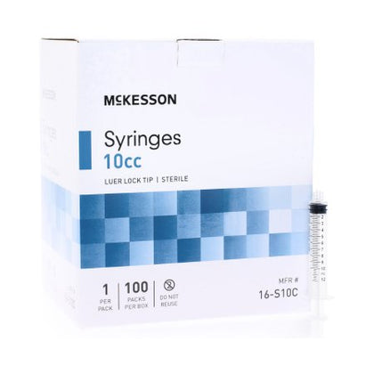 Mckesson General Purpose Syringe McKesson 10 mL Blister Pack Luer Lock Tip Without Safety (100/BX 12BX/CS)
