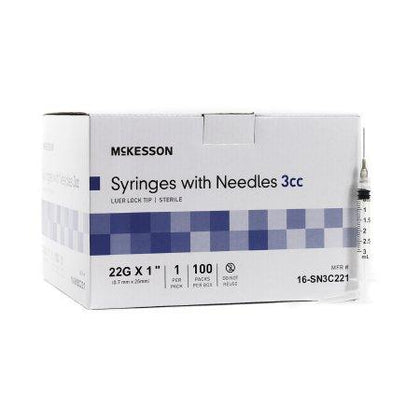 Nipro 3cc, 25G x 1 Syringe with Needle (50pk)