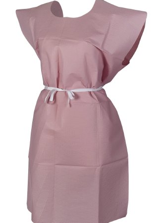 Patient Exam Gown McKesson One Size Fits Most Mauve Disposable T/P/T F/B OPN MAUVE30X42 (50/CS)