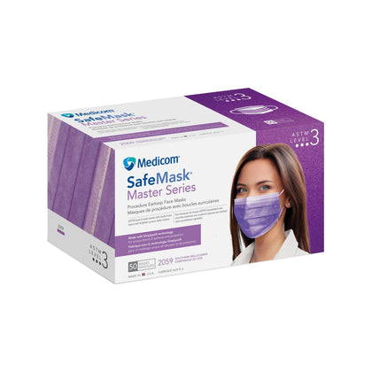 SafeMask Level 3 Master Series, Southern Bellflower (Radiant Orchid), 50/bx, 10 bx/cs - Cimadex International