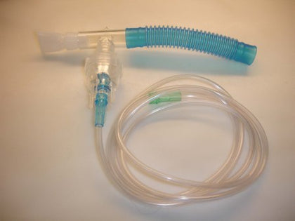 Nebulizer, without Mask, Baffled Tee Adapter, 7 ft Oxygen Tubing w/ Blue tip, Mouthpiece, 6