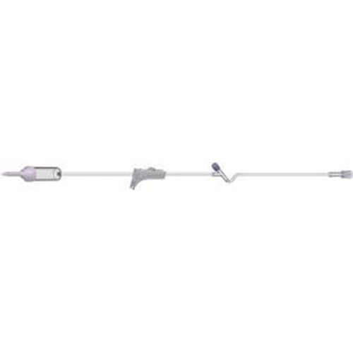 IV Admin Set, 10 Drops Per mL, 83" Length, 17 mL Priming Volume, Non-Vented, Roller Clamp, 1 Y Site, Rotating Male Luer Lock, PE Poly Pouch, 50/cs