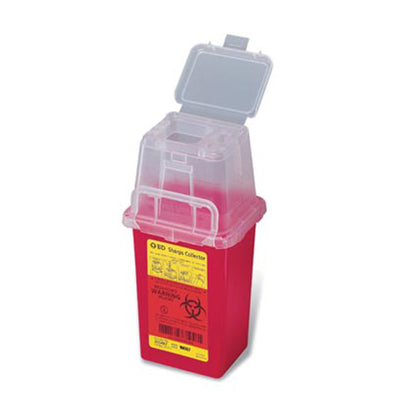 Sharps Collector, 1.5 Qt, Phlebotomy, Red, 36/cs
