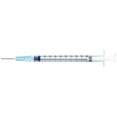 Tuberculin Syringe, 1mL, Detachable Needle, Slip Tip, 25G x 5/8