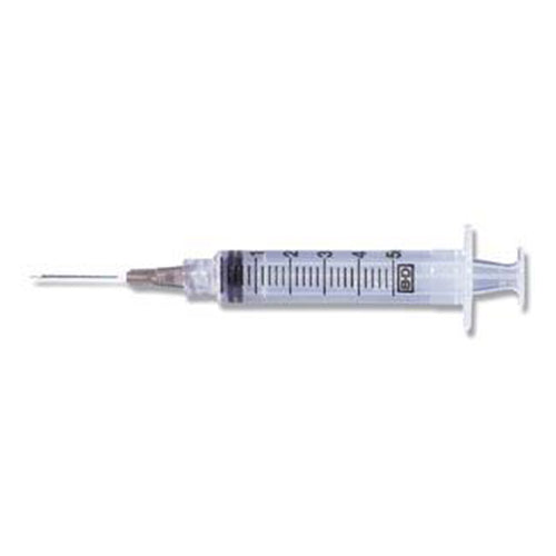 Syringe/ Needle Combination, 5mL, Luer-Lok™ Tip, 22G x 1½", 100/bx, 4 bx/cs