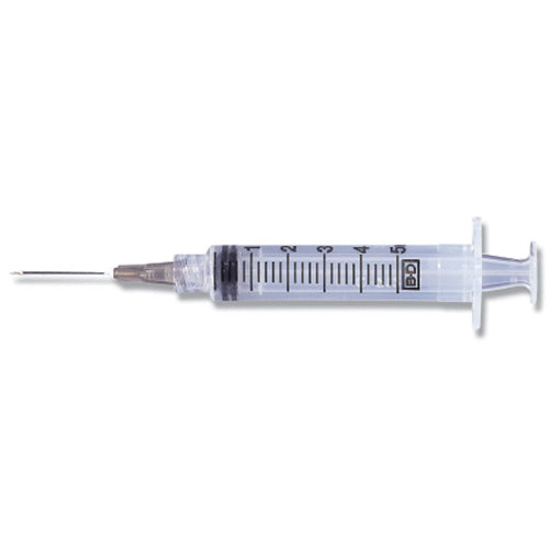 Syringe/ Needle Combination, 5mL, Luer-Lok™ Tip, 21G x 1½", 100/bx, 4 bx/cs
