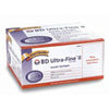 Insulin Syringe w/ Ultra-Fine™ Needle, 31G x 5/16", 0.3mL, ½ Unit, 100/bx, 5 bx/cs
