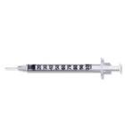 Insulin Syringe, 1mL, Permanently Attached Needle, 28G x ½