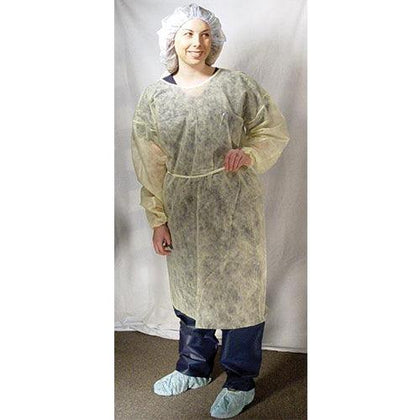 Isolation Gown, Yellow, 10/bg, 5 bg/cs