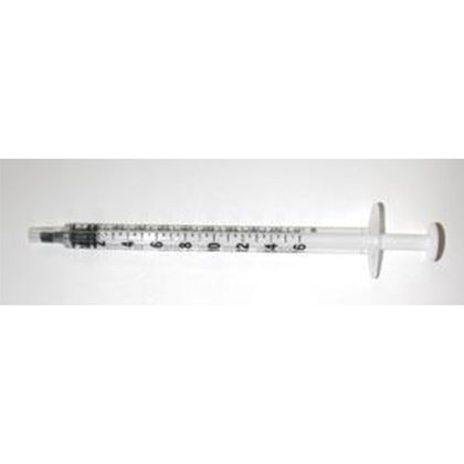 Tuberculin Syringe Only, 1cc, Low Dead Space Plunger, Luer Slip with Cap, 100/bx, 10 bx/cs