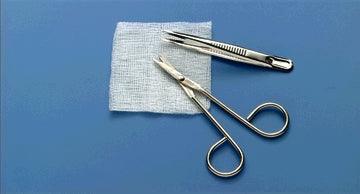 Suture Removal Set, Metal Forceps, 4