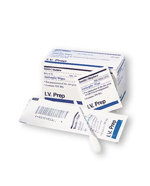 IV Prep Antiseptic Wipes, 50/pkg, 20 pkg/cs  (Item is considered HAZMAT and cannot ship via Air or to AK, GU, HI, PR, VI)