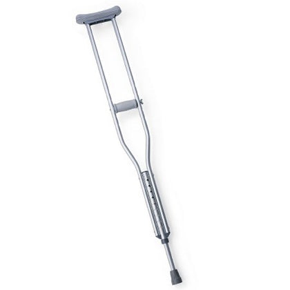Underarm Crutches Aluminum Frame Adult 300 lbs. Weight Capacity Push Button Adjustment