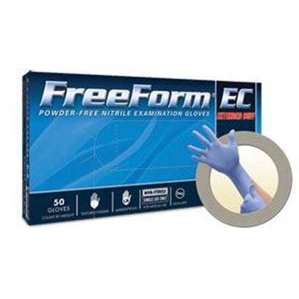 Ansell Microflex Freeform Ec Powder-Free Extended Cuff Nitrile Exam Gloves