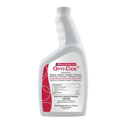Opti-Cide3 Disinfectant, Pour Bottle with Flip Cap, 24 oz, 12/cs (LTD QTY Hazmat Item) (Cannot Ship Air)