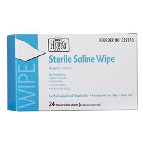 Sterile Saline Wipe, 6" x 4", 24 pk/bx, 24 bx/cs