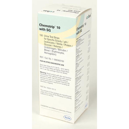 Roche Chemstrip 10 MD Urine Test Strips, CLIA Waived, 100/vial
