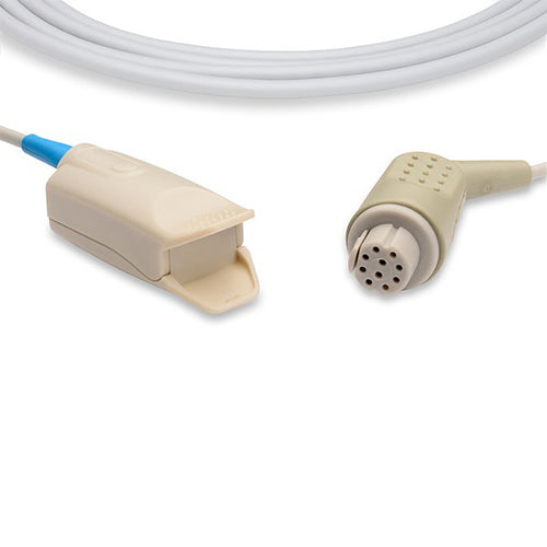 Direct-Connect SpO2 Sensor, Adult Clip, Compatible w/ Datex Ohmeda Compatible OEM: OXY-F4-N, TS-F4-N, SAF-F4, PR-A520-1005, TCPF-2014-0322, TP2422, NFDX200, B505-1005