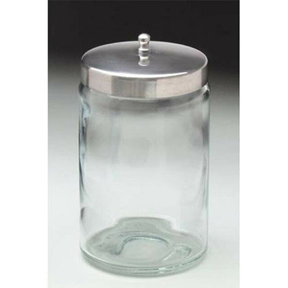 Flint Glass Jars, Unlabeled, Stainless Steel Lids, 6/cs
