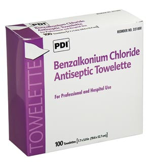 Benzalkonium Chloride Anticeptic Towelettes, .40% BZK, Alcohol Free, 3s, 7