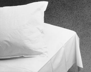 Bed Sheet, White, 40" x 72", 3-Ply, 50/cs