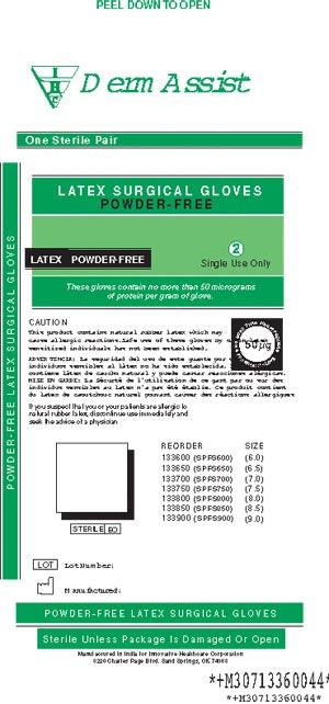 Gloves,Powder Free (PF), Size 6, Surgical, Latex, Sterile, Bisque Finish, 50 pr/bx, 4 bx/cs