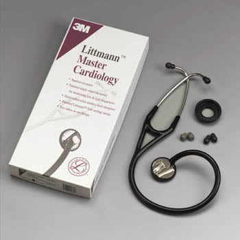 Stethoscope, 27" Black Plated Chestpiece & Ear tubes