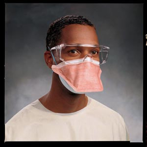 FLUIDSHIELD™ PFR95™ Particulate Filter Respirator & Surgical Mask, Polyurethane Headband, Small Size, Orange, 35/pkg, 6 pkg/cs