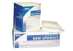 Sponge, 3" x 3", Non-Woven New Sponge, Non-Sterile, 4-Ply, 200/bg, 20 bg/cs