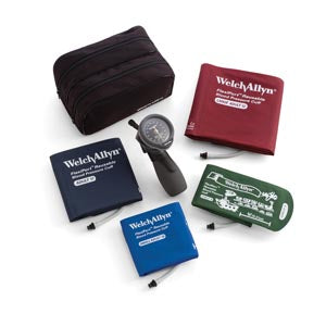 Multi-Cuff Kit, Includes Adult, Large Adult & Child-Print Inflation Systems in Zippered Case, Latex Free (LF) Cuff