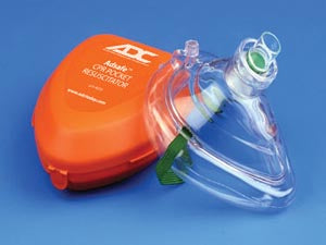 CPR Valve Mask Resuscitator In Case, Orange
