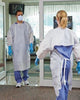 Gown, Polyethylene Coated Polypropylene, Thumb-Loop Cuff, Open Back, Closed Loop Neck, X-Large, 8/bx, 5 bx/cs