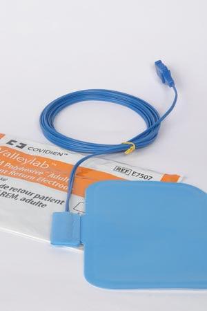 REM Polyhesive II Patient Return Electrode, Adult, 2.7m (9ft) Attached Cord, 50/cs