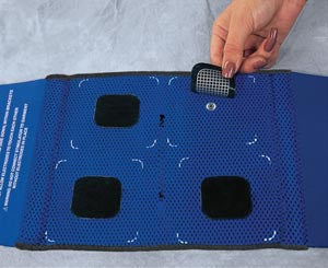 Back Garment Kit Contains: (1) L/XL Back Garment, (4) UltraStim Electrodes 2"x2" & (4) Black Snap Adapters (024104)
