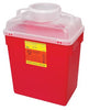 Sharps Collector, 6 Gal, Clear Top, Large Funnel Cap, 12/cs