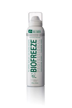 Biofreeze Professional, 4 oz 360° Spray, 12/bx (091625) (Item is considered HAZMAT and cannot ship via Air or to AK, GU, HI, PR, VI)