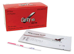 Clarity HCG Test Strips, CLIA Waived, 25/bx