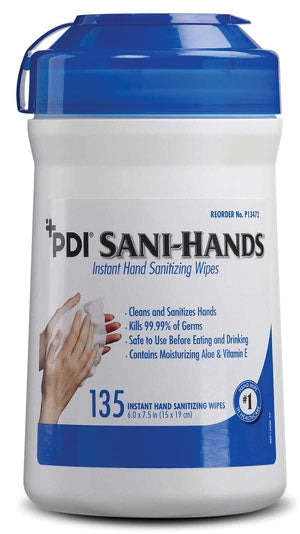 Instant Hand Sanitizing Wipe, Medium, 6