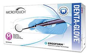 Exam Gloves, Blue Nitrile, Textured fingers, Medium, 100/bx, 10 bx/cs