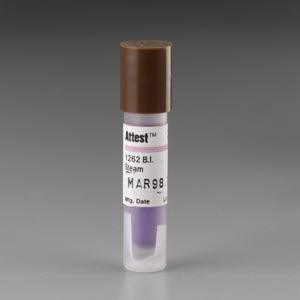 Indicator For Steam 270°F/ 132°C Vacuum Assisted or 250°F/ 121°C Gravity Sterilizers, 48 Hour Readout, Brown Cap, 25/bx, 4 bx/cs