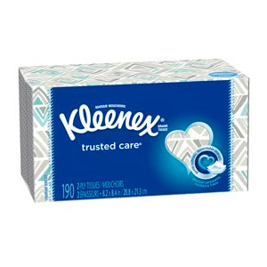 Kleenex® Tissue, Family Size, White, 190/bx, 18 bx/cs