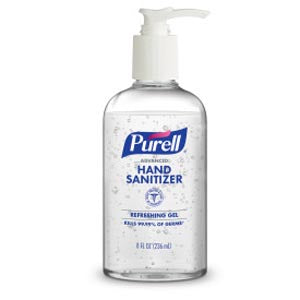 PURELL Advanced Hand Sanitizer, Refreshing Gel, 8 fl oz Pump Round Bottle, 12/cs (Item is considered HAZMAT and cannot ship via Air or to AK, GU, HI, PR or VI)