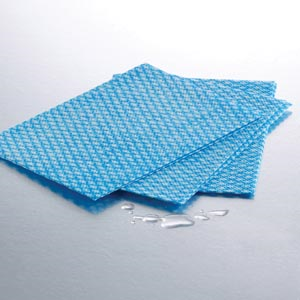 Non-Woven Washcloth, 10" x 13½", Blue, 50/pk, 10 pk/cs